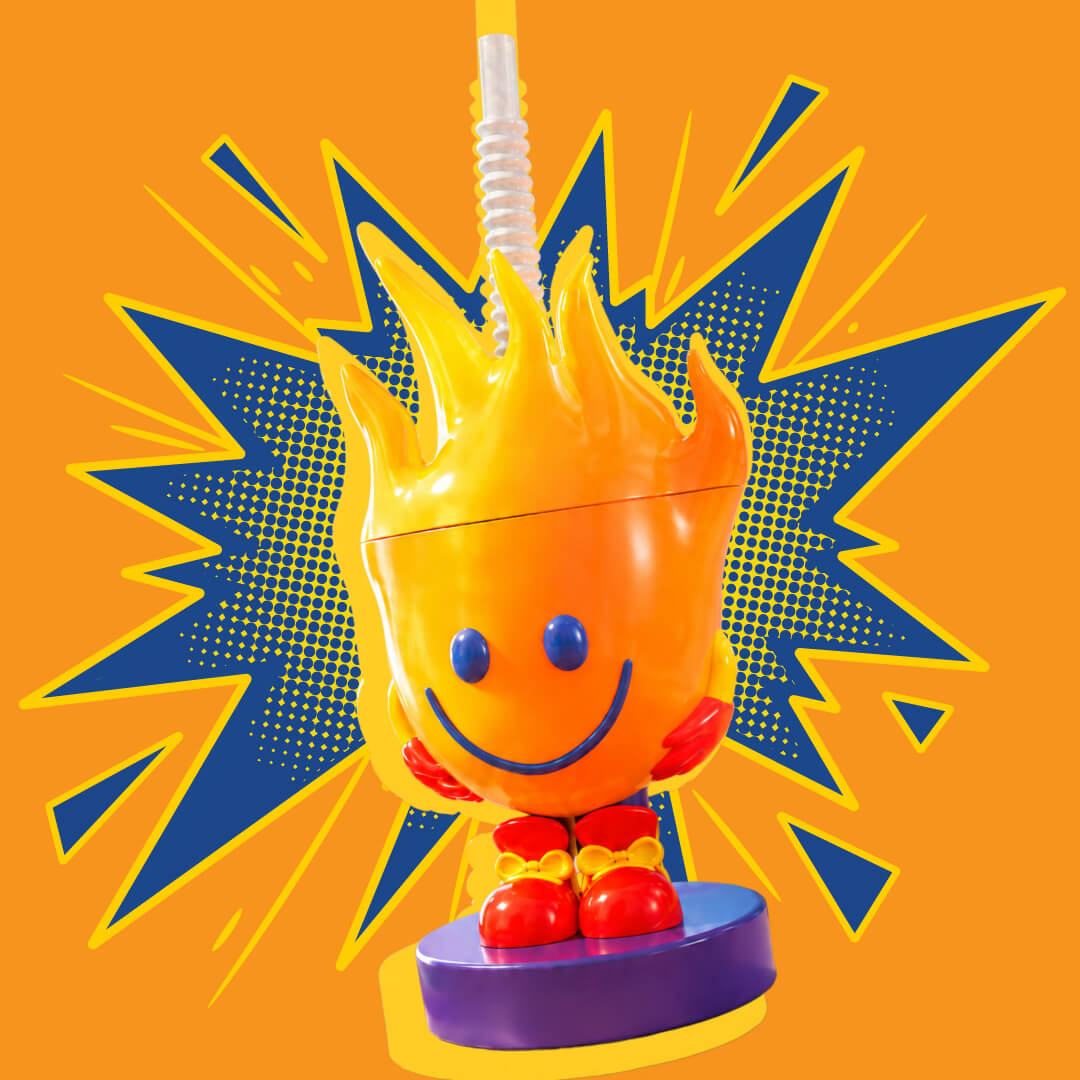 Limited edition Hot Head Cup with a chance to win free burritos for a year