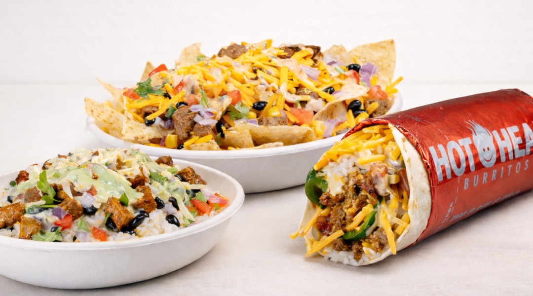 A spread of Hot Head Burritos food ready to be featured