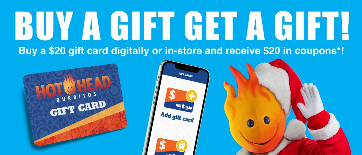 Gift Cards Buy $20 Get $20