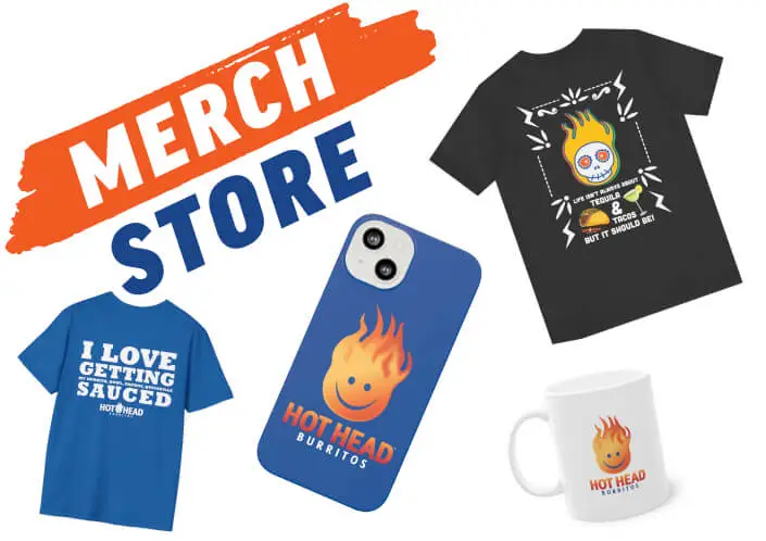 Hot Head Burritos t-shirts, hoodies, phone cases, and mugs